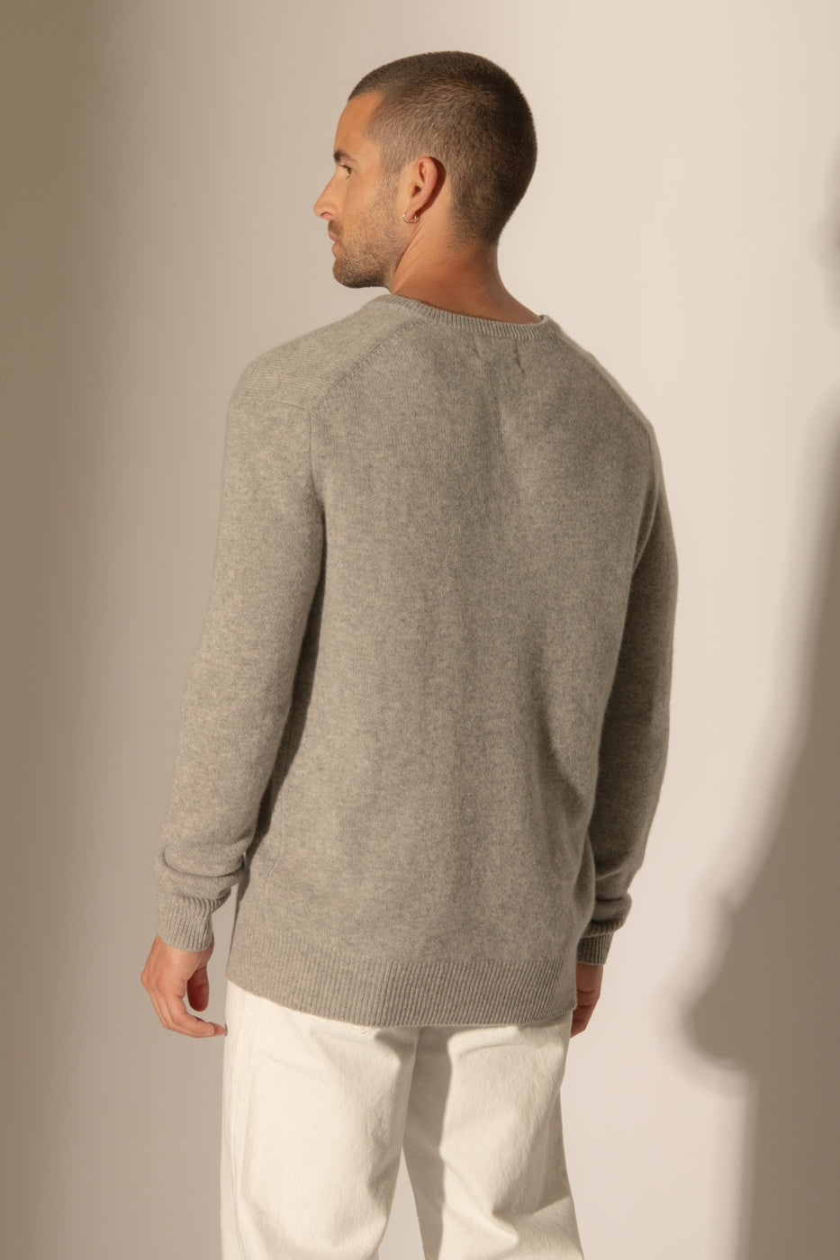 Pull Col V 4 Fils Enzo - Nuage Chiné