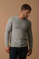 Pull Col Rond 4 Fils - Eden - Nuage Chiné