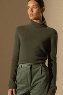 Pull Col Roulé 4 Fils - Willow - Kaki