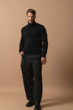 Pull Col Roulé 4 Fils Marius - Noir