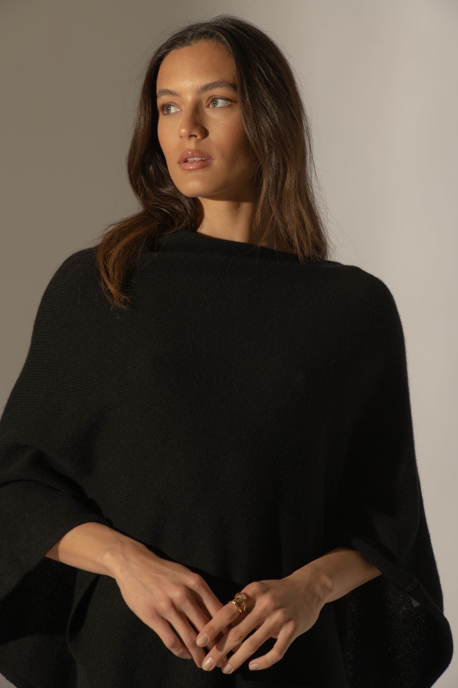 Poncho 4 Hilos Georgia - Negro