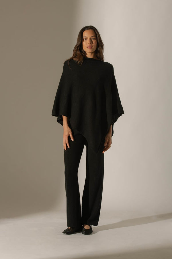 Poncho 4 Fils Georgia - Noir