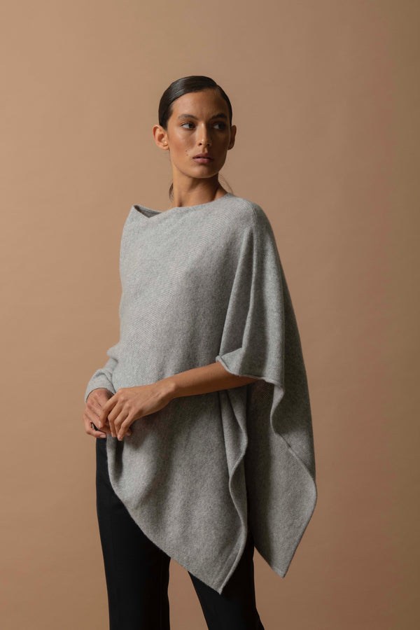 Poncho 4 Fils Georgia - Nuage Chiné