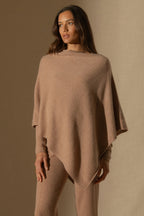 Georgia 4-Ply Poncho - Heather Camel