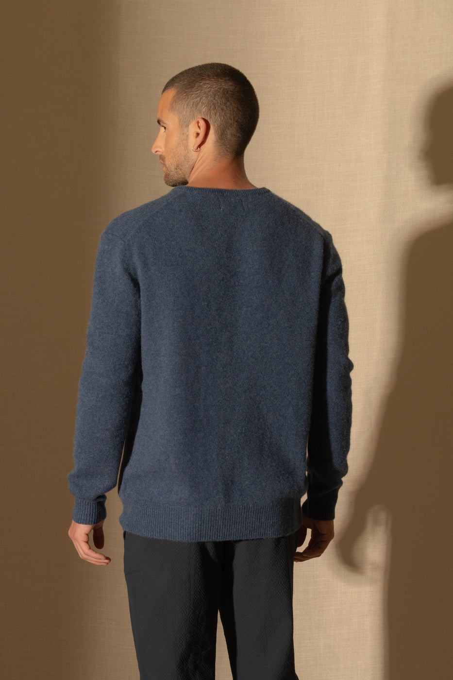 Jersey 4 Hilos Cuello Redondo - Eden - Ocean Heather
