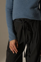 Maglione a Collo Alto 4 Fili Willow - Blu Denim