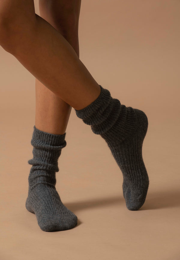Chaussettes 4 Fils Molilou - Anthracite Chiné
