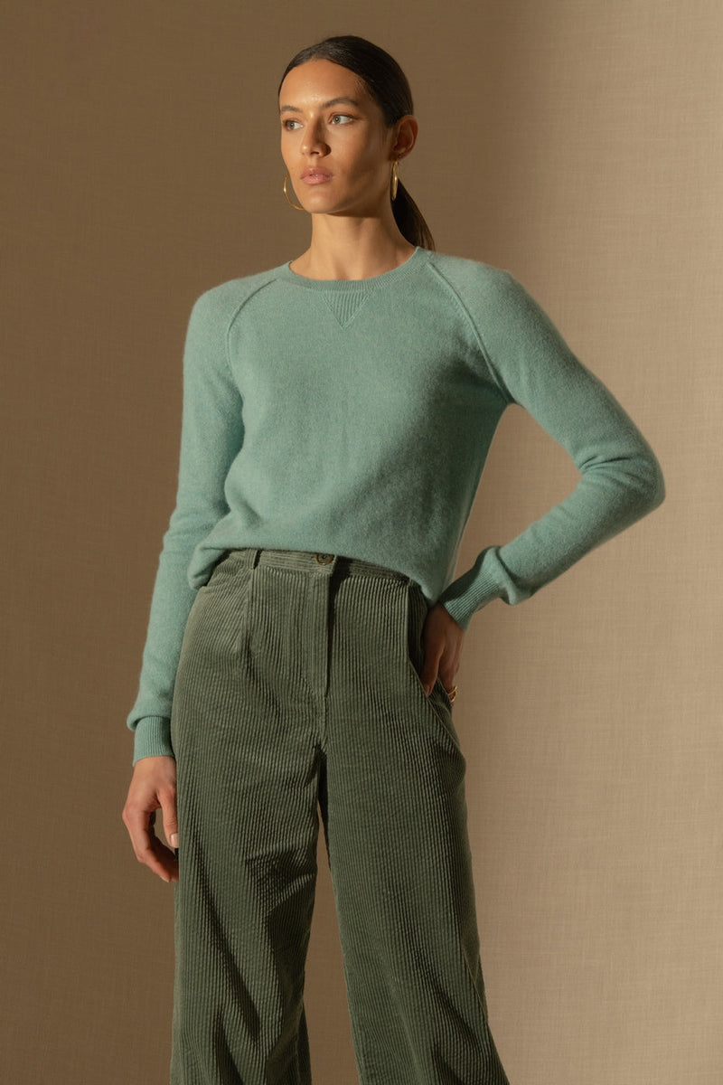 Pull Col Rond - Wilma - Vert Chiné