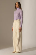Pull Col Roulé Ashley - Mauve