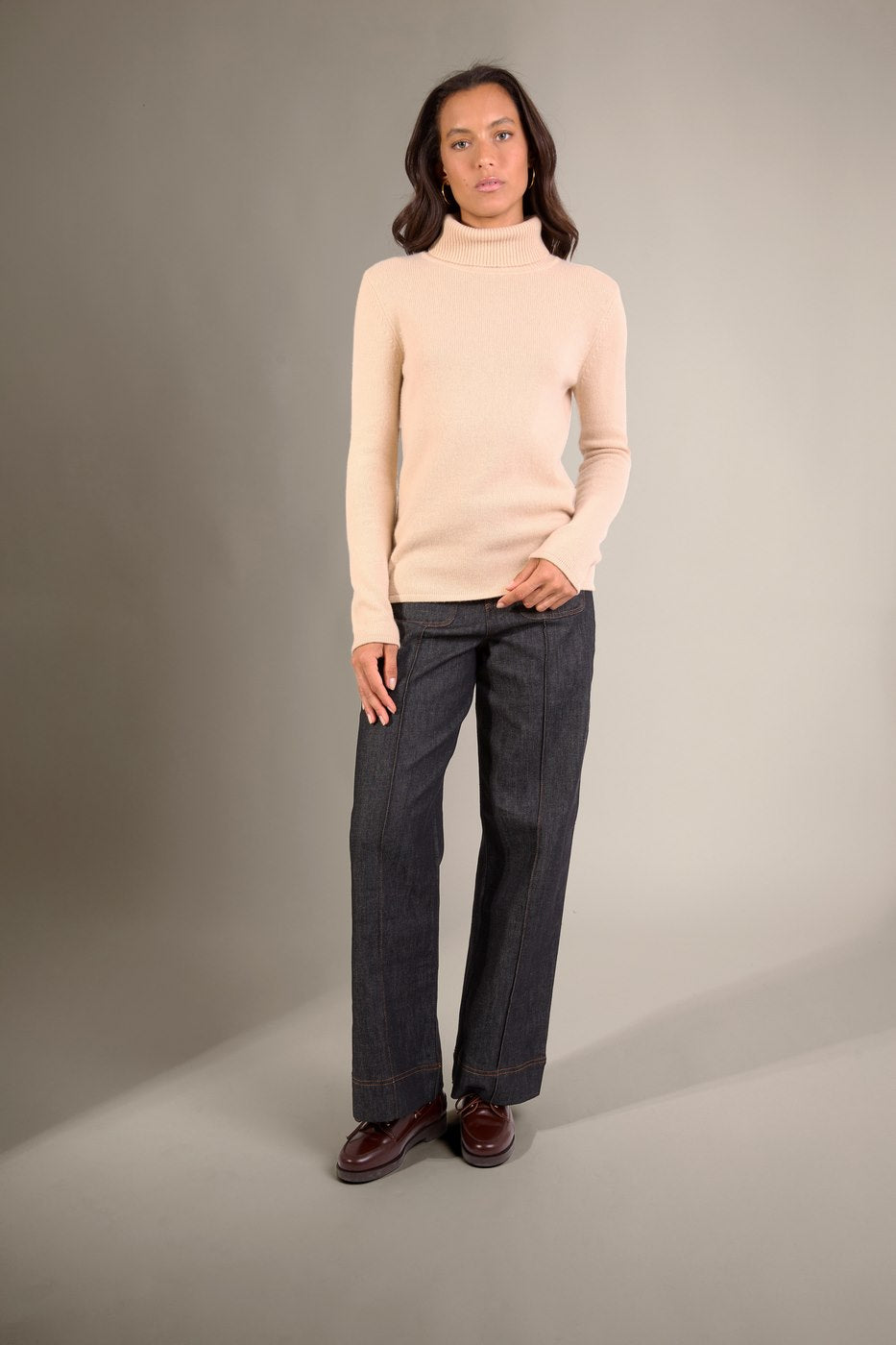 4-trådig polotröja Willow - Beige