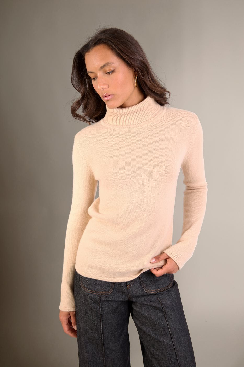 4-trådig polotröja Willow - Beige