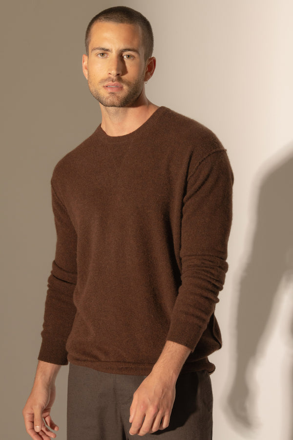 Pull Col Rond Soan - Café