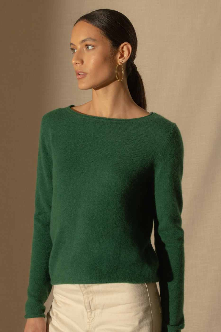 Pull Col Bateau Megan - Sapin