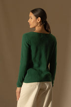 Pull Col Bateau Megan - Sapin