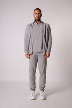 Chaqueta de Punto con Cremallera y Cuello Alto Cody - Nuage Chiné
