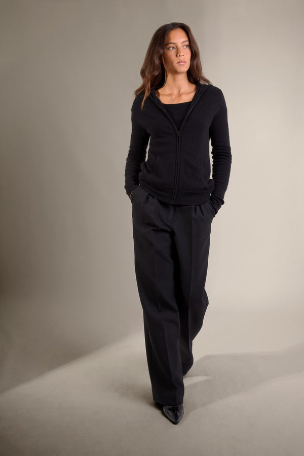 Vest met Rits en Capuchon Emma - Zwart