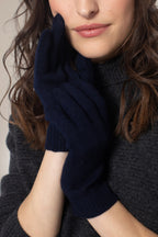 Gants 4 Fils Hailey - Navy - 100% Cachemire 4 Fils - Jersey