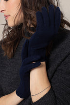 Gants 4 Fils Hailey - Navy - 100% Cachemire 4 Fils - Jersey