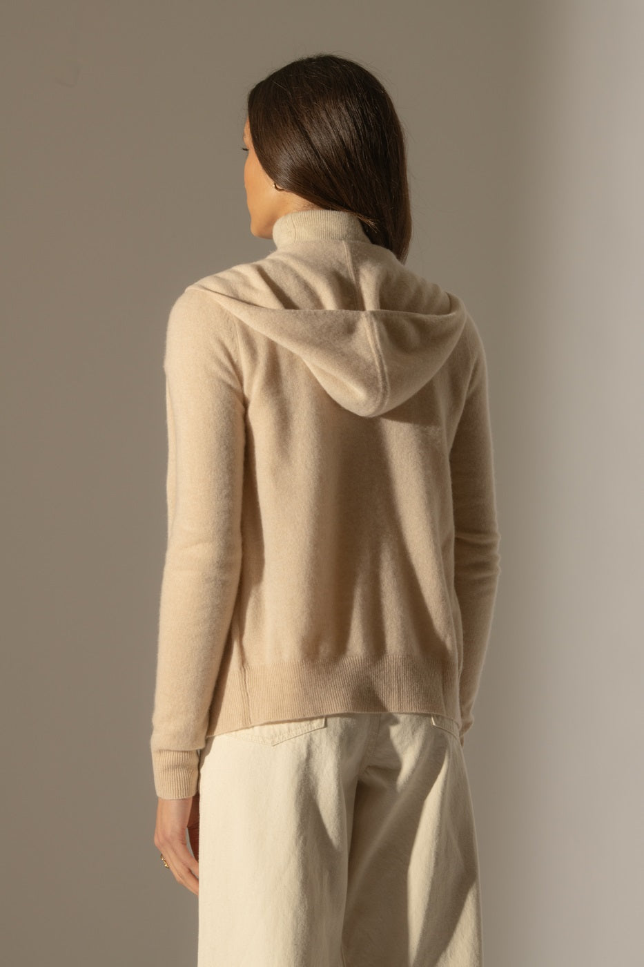 Gilet Zippé Capuche Emma - Sable