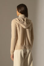 Gilet Zippé Capuche Emma - Sable