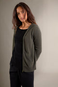 Gilet Zippé Capuche Emma - Kaki