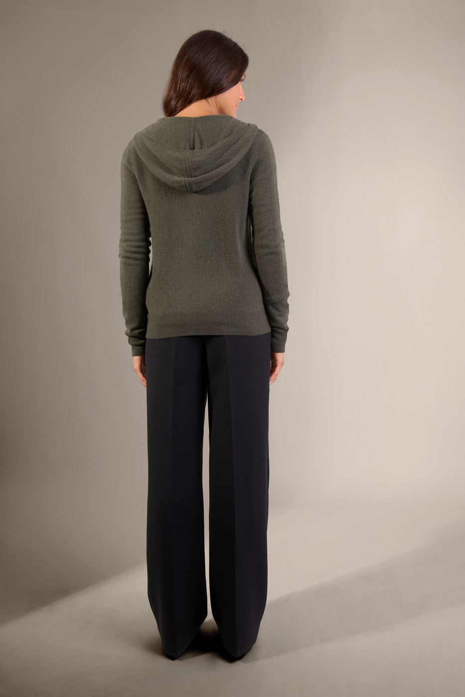 Gilet Zippé Capuche Emma - Kaki