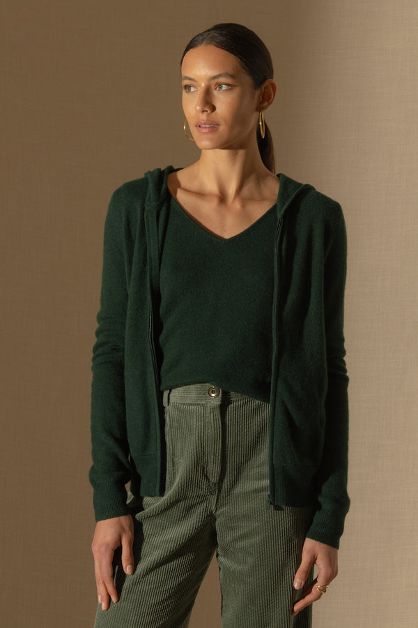 Gilet Zippé Capuche Emma - Cyprès
