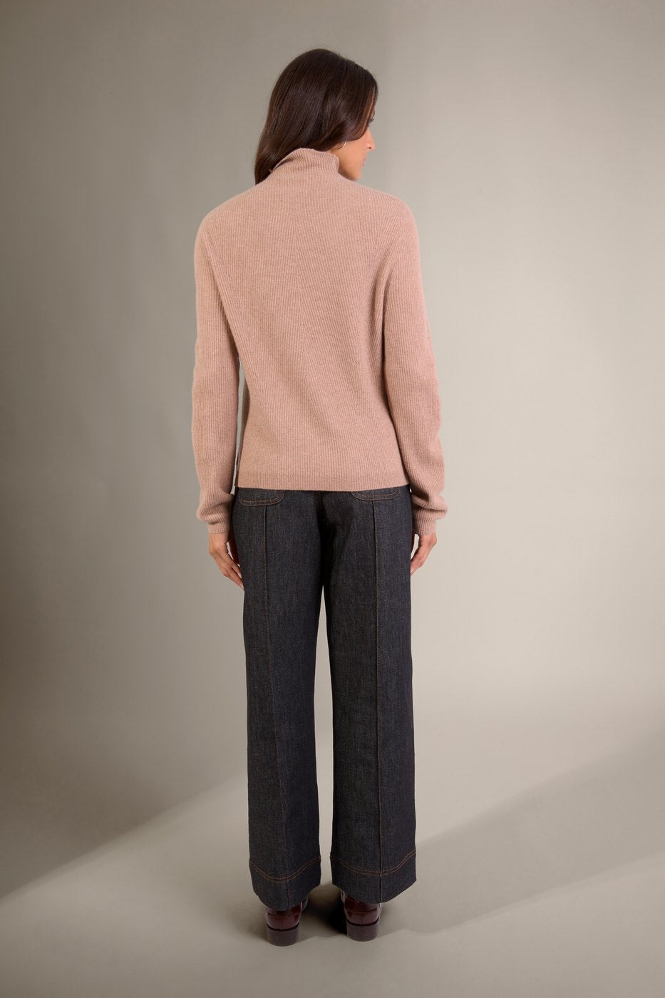 Jersey de Cuello Alto - Ruby - Camel Jaspeado