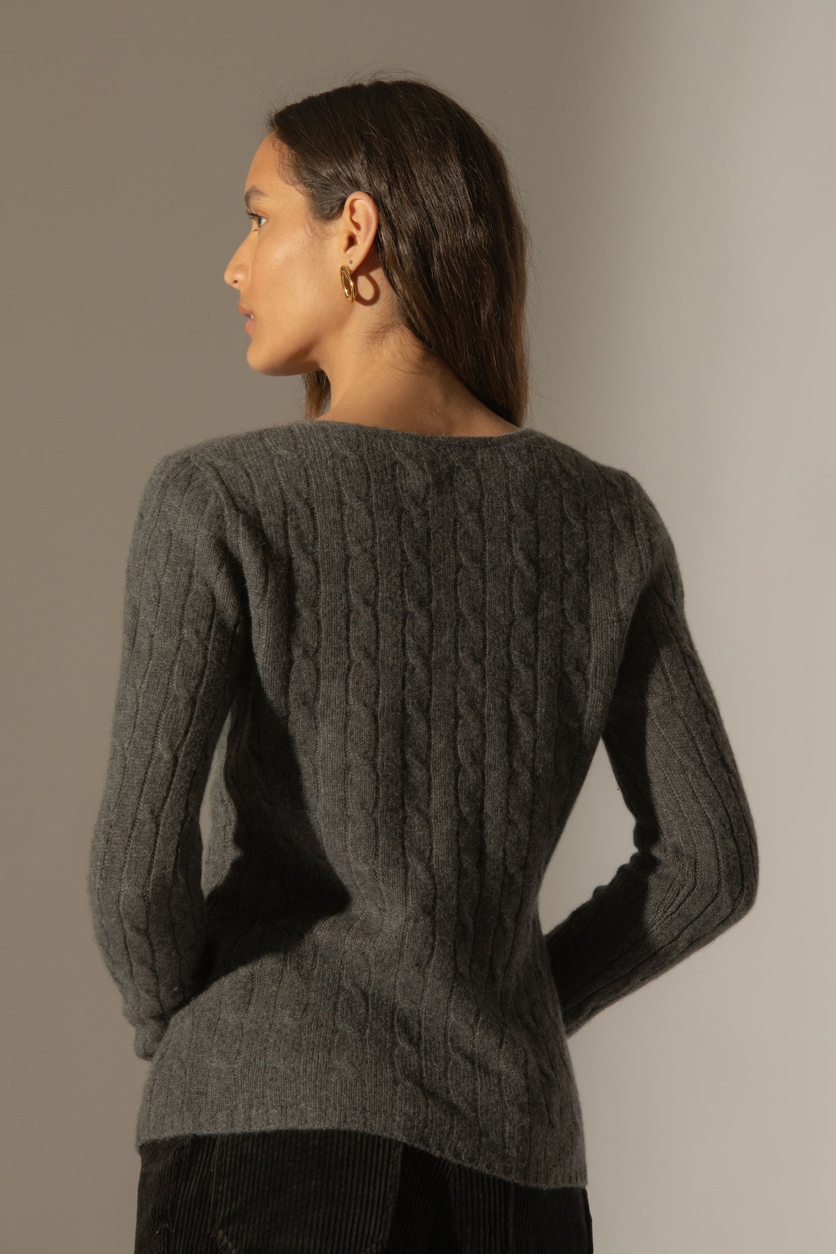 Pull Col V 4Fils Salome - Anthracite Chiné