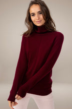 Carrick Roll-Neck Jumper - Burgundy