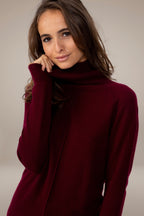 Carrick Roll-Neck Jumper - Burgundy