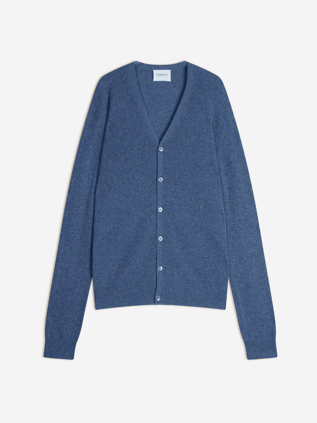 Cardigan Col V Errol - Bleu Denim