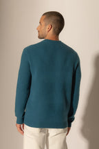 Pull Col Rond 4 Fils Aidan - Paon