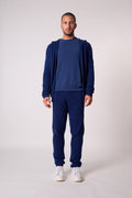 Strickjacke mit Reißverschluss und Kapuze Eldo – Mitternachtsblau