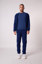 Strickjacke mit Reißverschluss und Kapuze Eldo – Mitternachtsblau