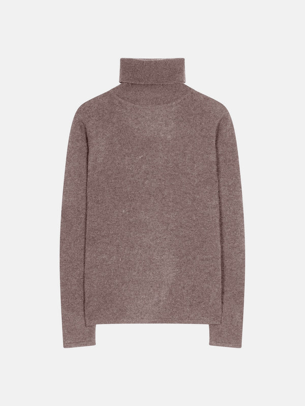 Rollkragenpullover Ashley - Meliertes Caribou