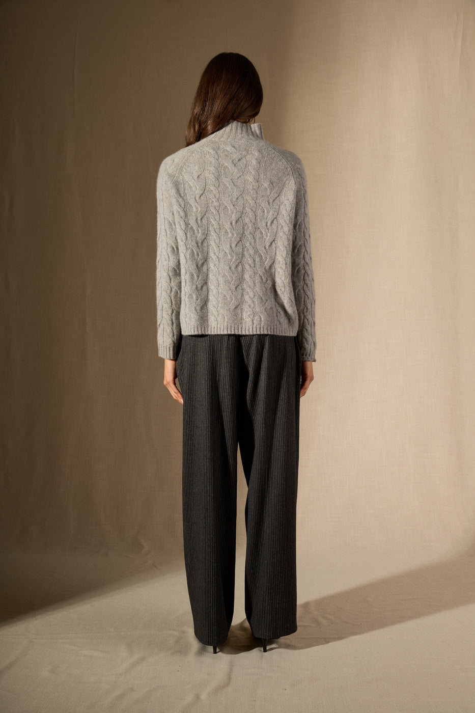 Pull Col Montant 6 Fils Mairead - Nuage Chiné