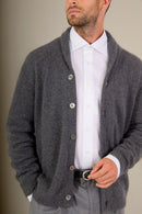 Veste Boutonnée Col Châle 4 Fils - Gilmour - Anthracite Chiné