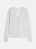 Paige V-Neck Cardigan - Mottled Pearl Grey