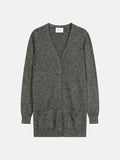 Cardigan med V-hals Pearl - Sort/Hvid