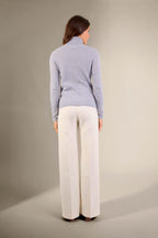 Jersey Cuello Alto - Bise - Azul Marfil