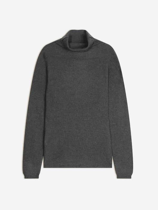 Pull Col Roulé Cevaro - Anthracite Chiné