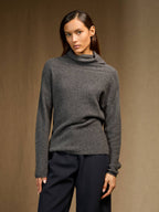 Pull Col Roulé Cevaro - Anthracite Chiné