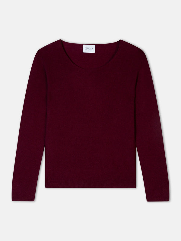 Pull Col Rond Lindsay - Bordeaux