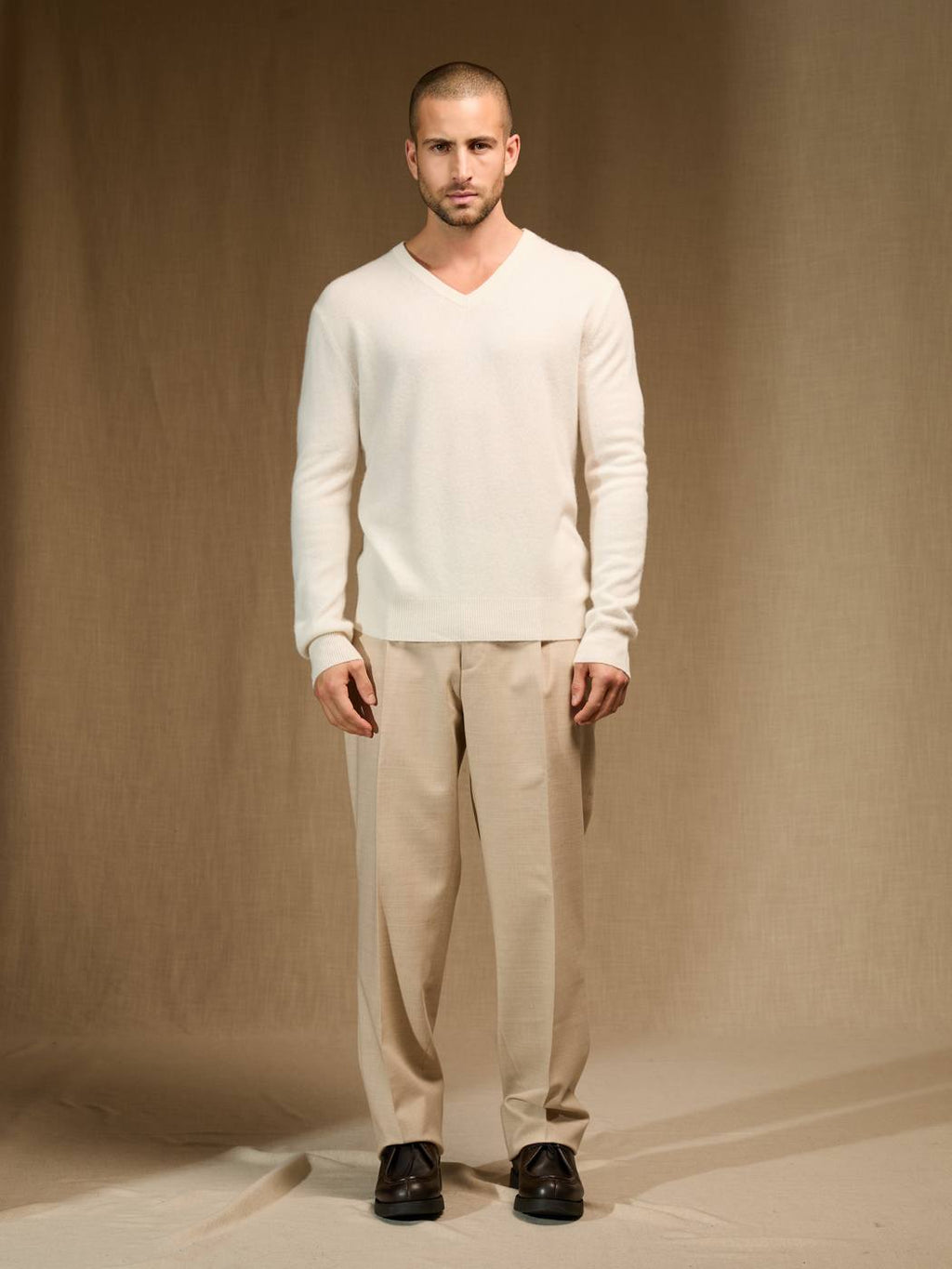 Jersey Cuello Pico Alexander - Marfil