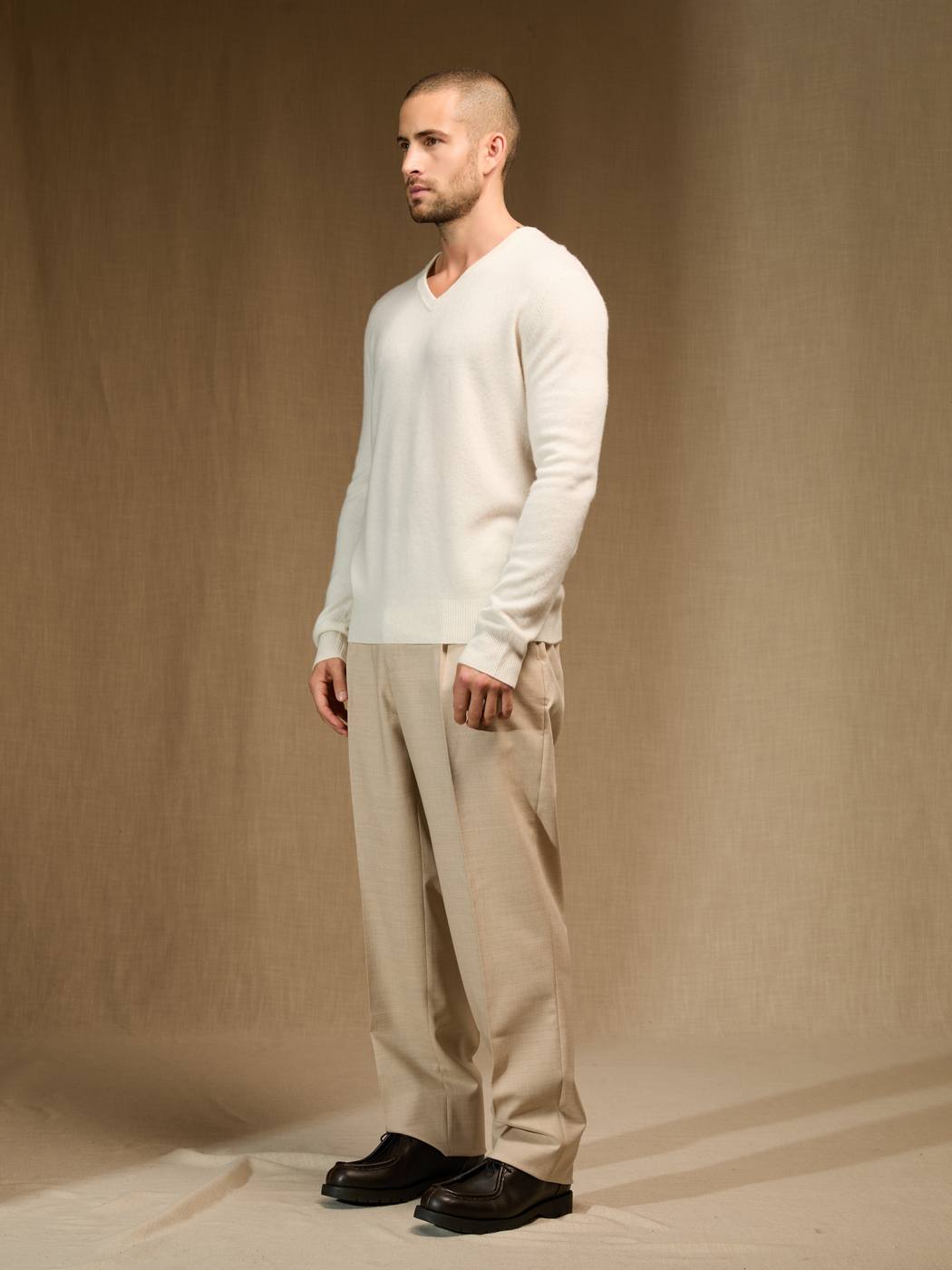 Jersey Cuello Pico Alexander - Marfil