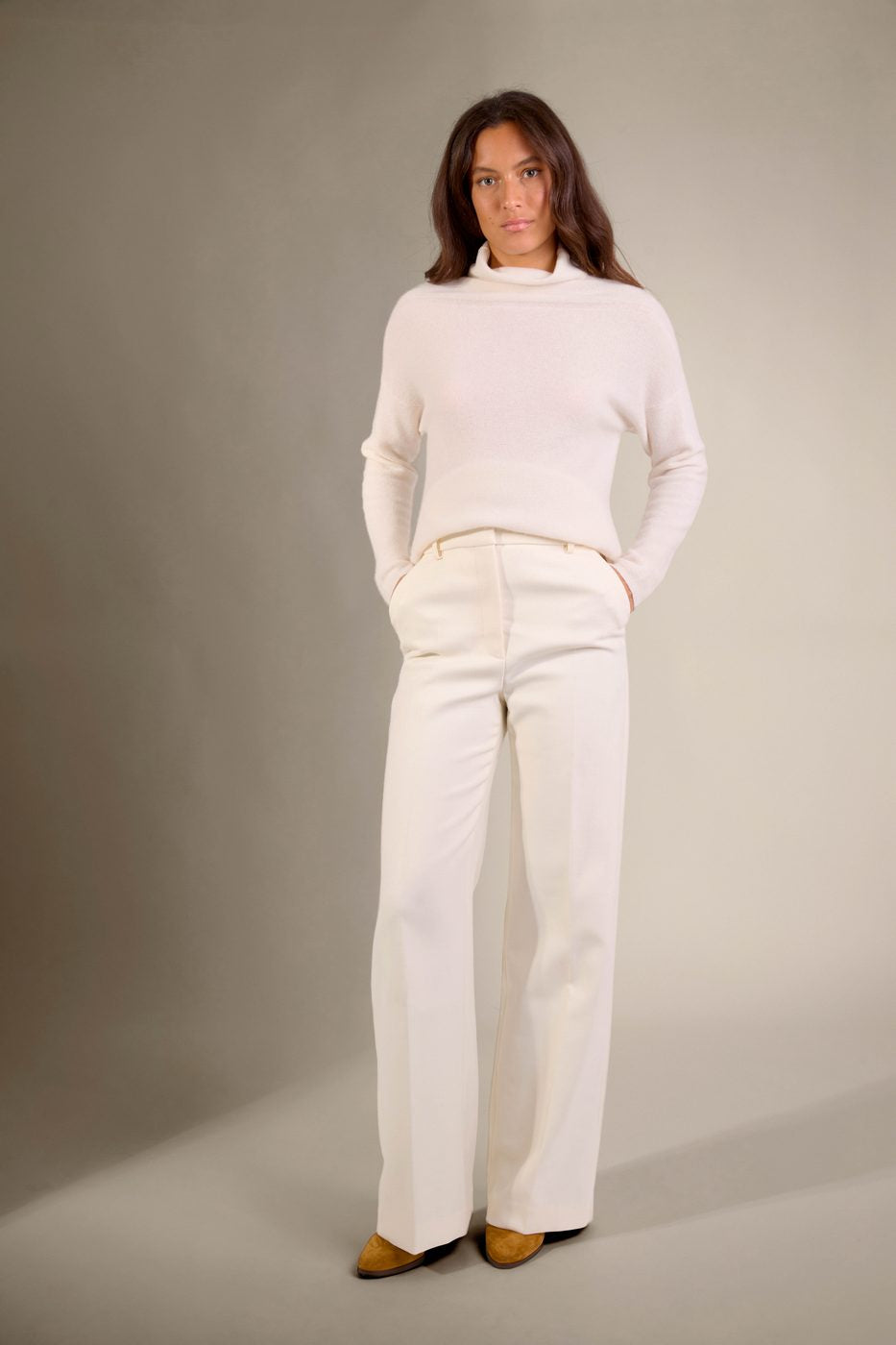 Rollkragenpullover Cevaro - Elfenbein