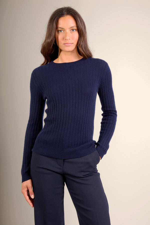 Jersey de cuello redondo Kylie - Marino