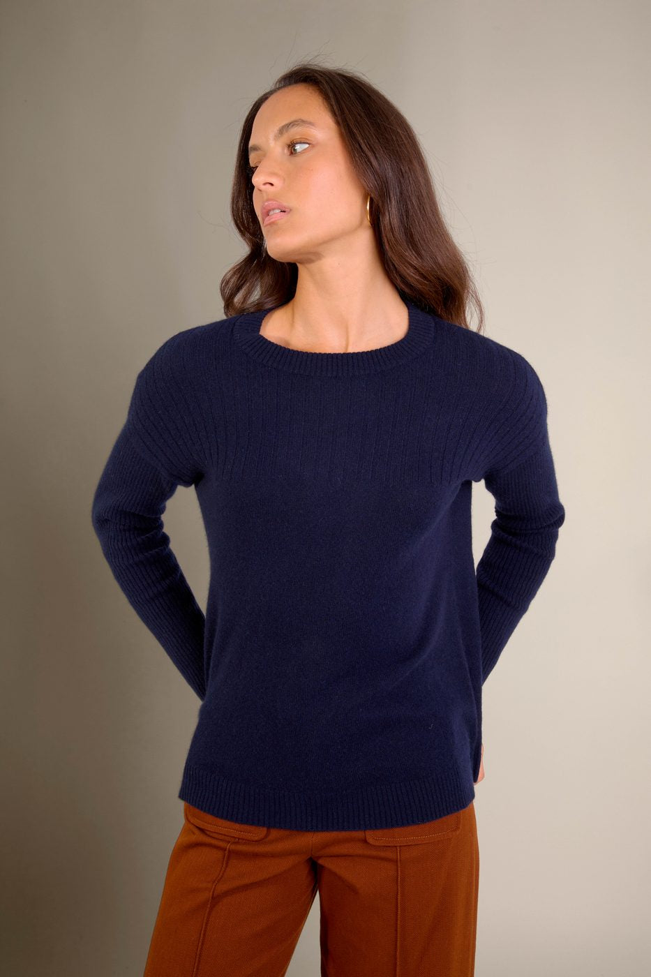Rundhalspullover Amvira – Marine