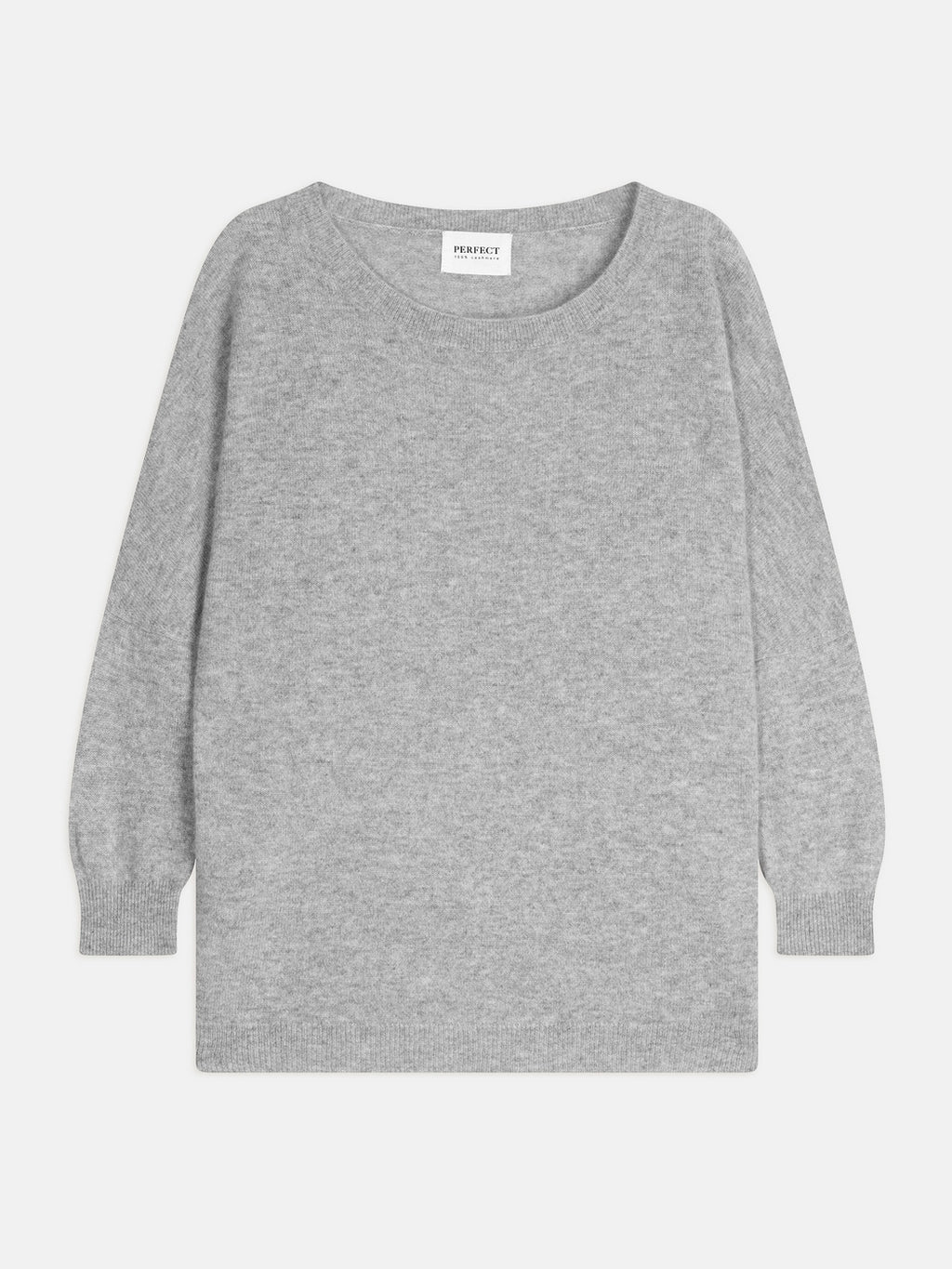 Flagermusærmet Strikbluse Molly - Meleret Lys Grå